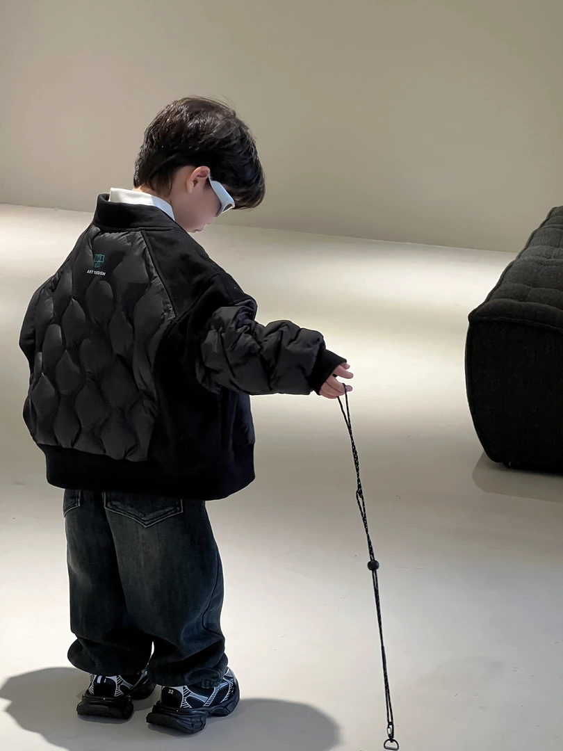 【现货秒发】儿童羽绒服男童韩版白鸭绒厚外套时尚休闲