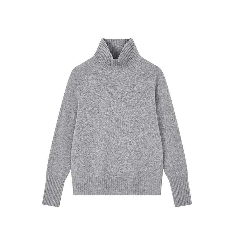 【小余专属】纯羊毛衫高领彩点纱宽松显瘦多色通勤上衣D09CZN9572