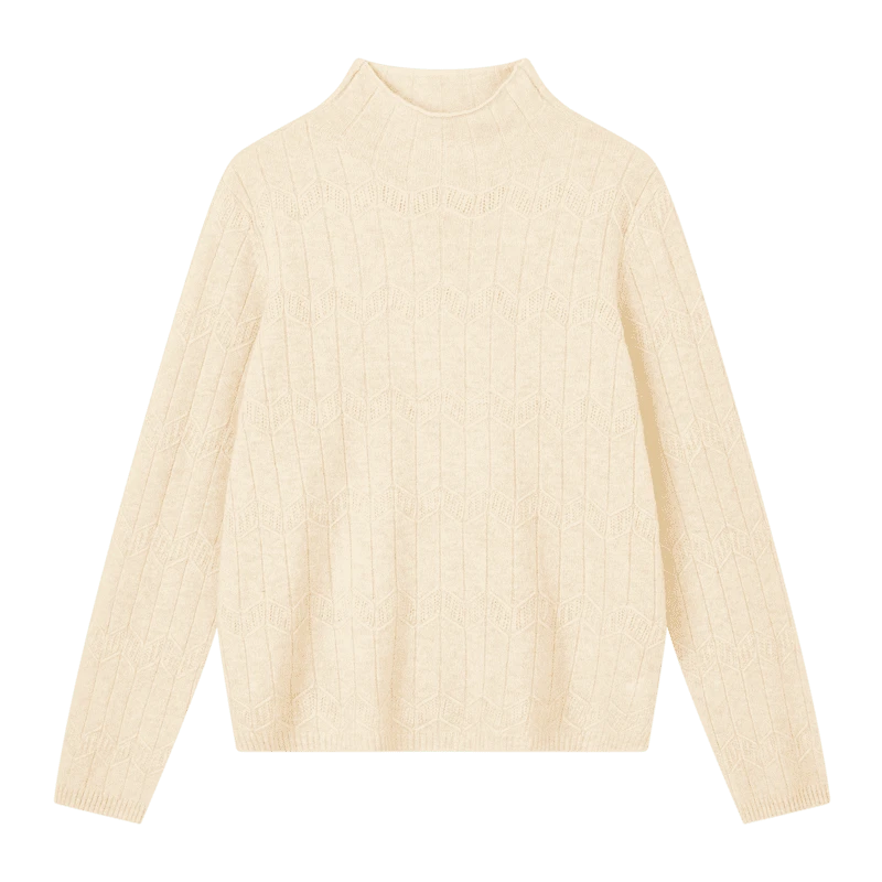 【小余专属】亲肤针织衫半高领松弛纯色法式内搭上衣X10AZS8559