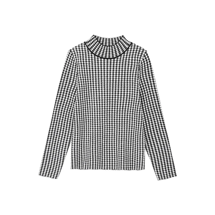 【小余专属】精致时尚格子套头衫X09AZS8562