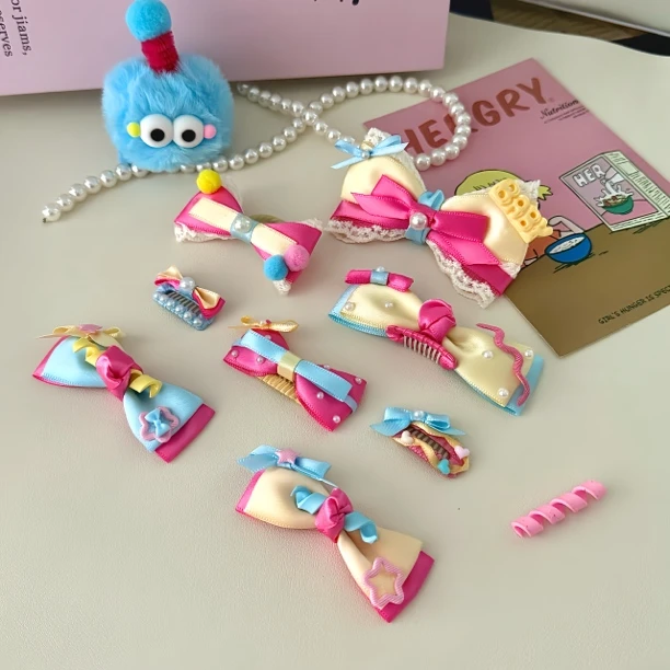 糖果色宠物发夹狗狗马尔济斯约克夏发夹头饰不掉小狗发卡皮筋比熊