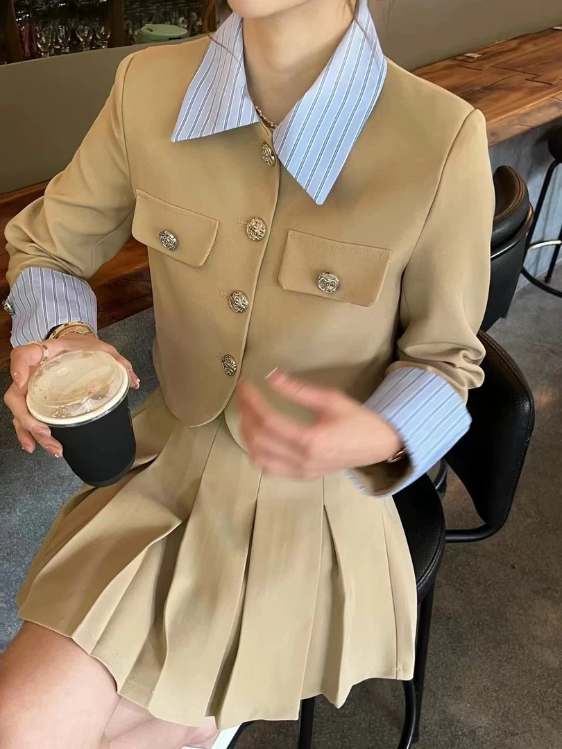 小香风套裙2024秋冬新款 连衣裙赫本风洋气网红显瘦百搭减龄