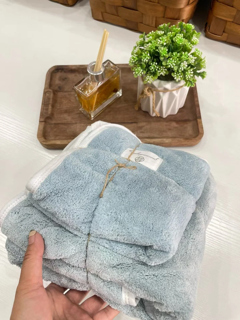 加厚超吸水浴巾男女家用亲肤速干成人纯色休闲浴巾素色简约柔软