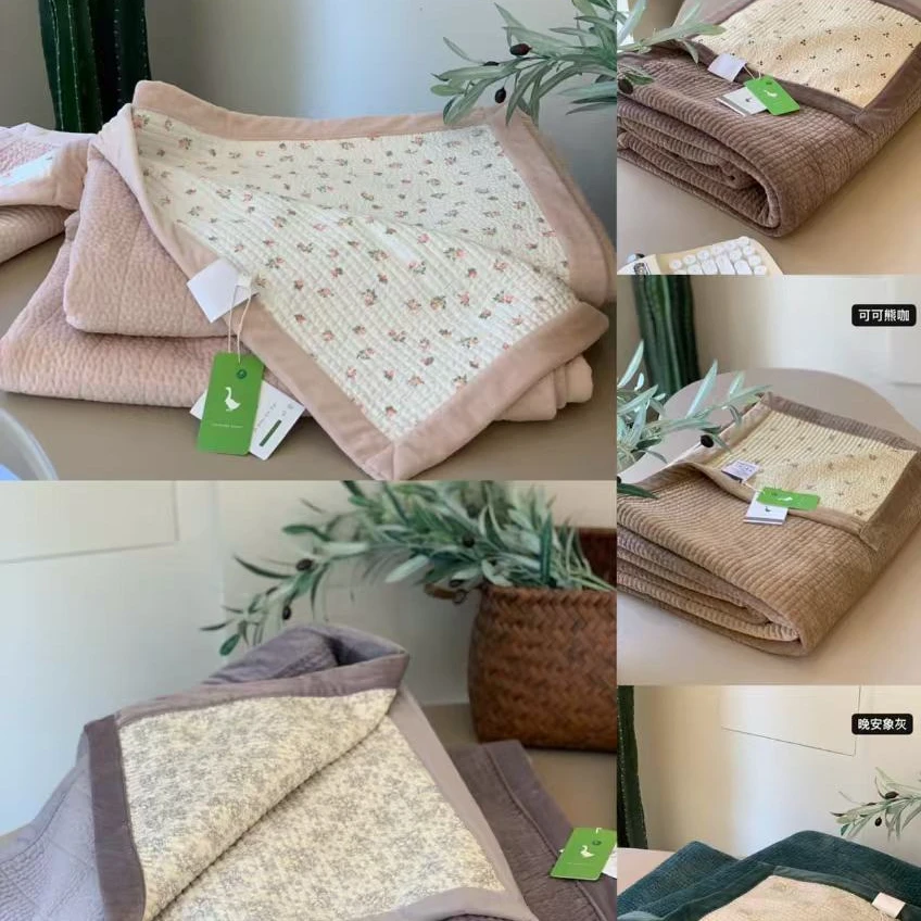 大鹅宝宝绒柔软床盖单件多功能亲肤夹棉绗缝奶绒