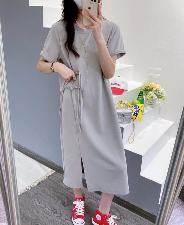 国风短袖t恤2024夏季新款半袖时尚盘扣开叉新中式上衣