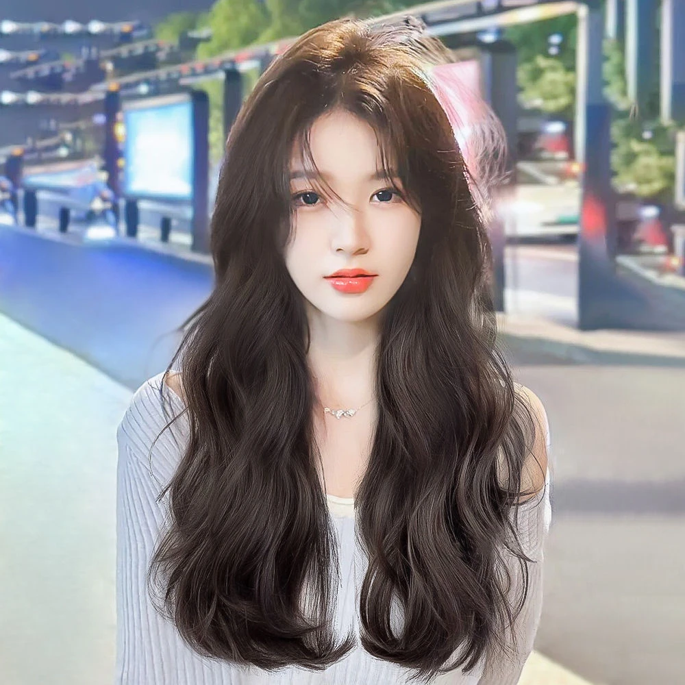 升级手织前蕾丝假发全头套假发女长发气质女神大波浪卷发蓬松