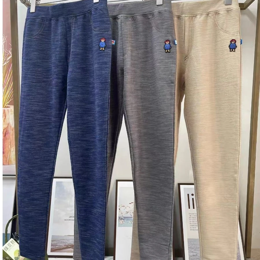 P368   小熊刺绣 休闲裤   潮流裤