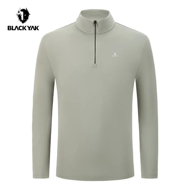BLACK YAK布来亚克秋冬季半拉链抓绒长袖T恤户外休闲保暖打底衫男