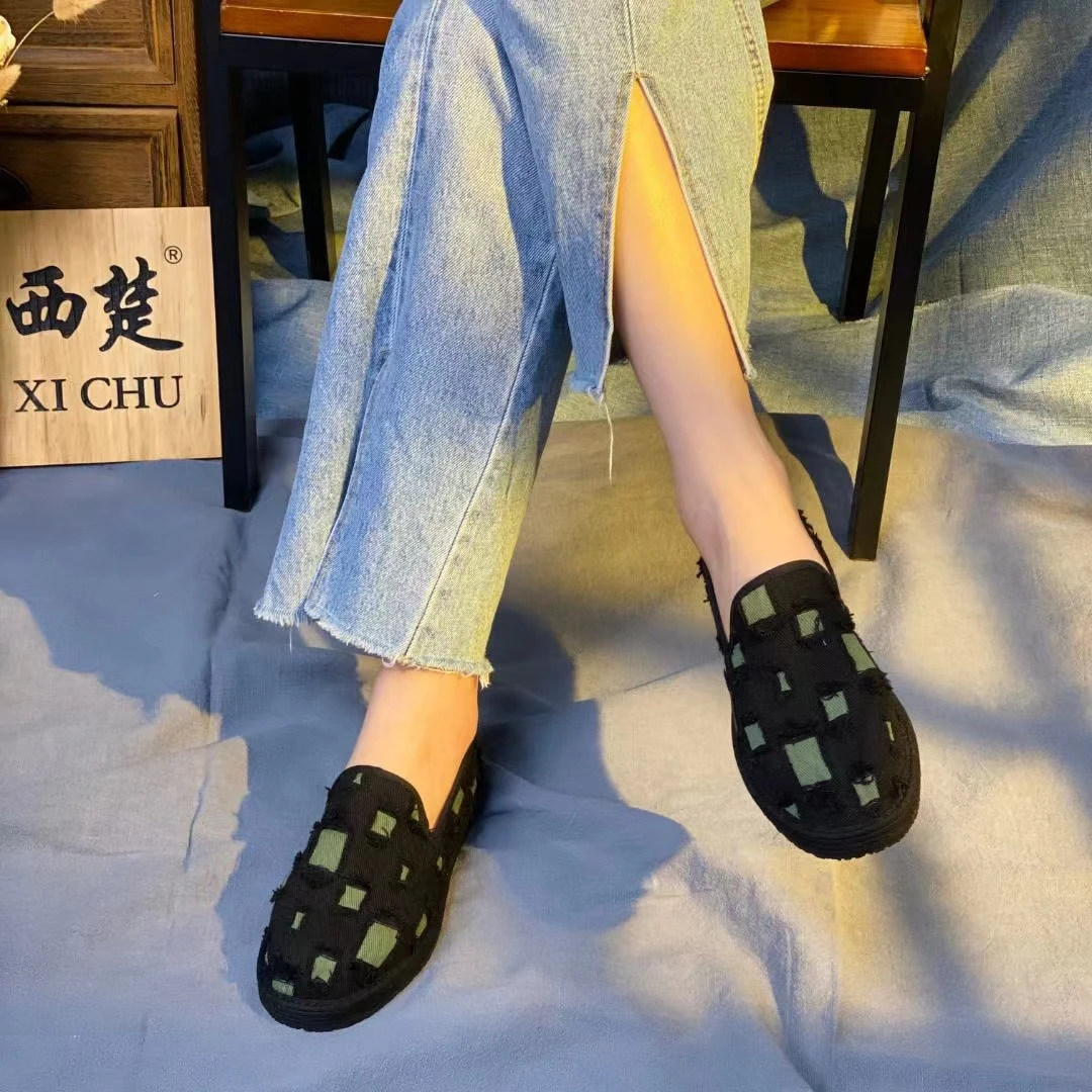 窗（黄黑-两色）-春季新款【西楚XICHU国潮千层底布鞋】