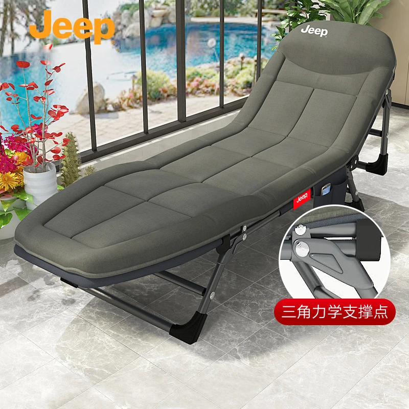 JEEP/吉普午休折叠床办公室单人躺椅简易便携医院陪护行军午睡床