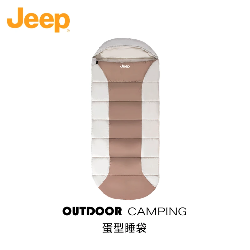 JEEP/吉普睡袋成人大人户外轻量化露营帐篷冬季午休睡袋加厚防寒