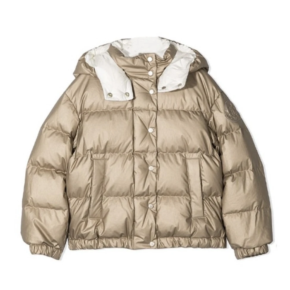 4码/98新/Moncler/蒙可睐 金属感连帽羽绒服/mj01908