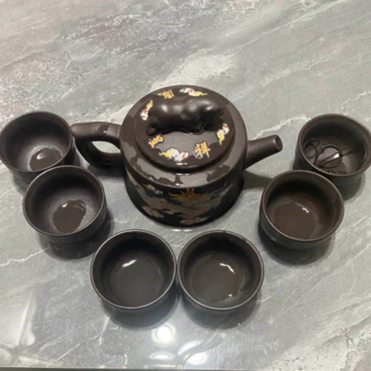 卧虎藏龙凤鸣壶 一壶六小杯