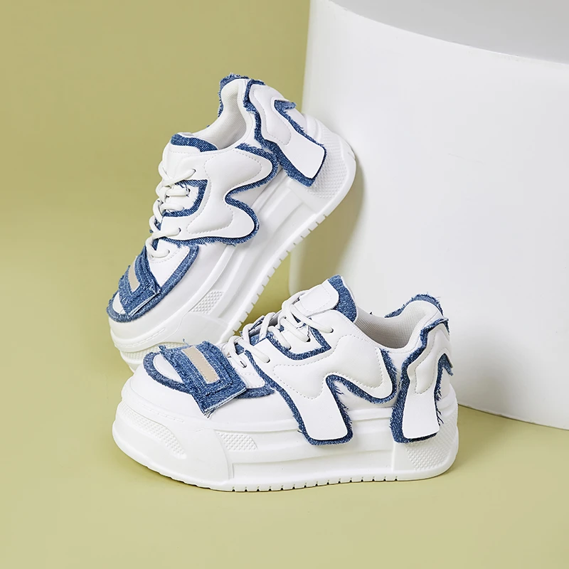 休闲板鞋女2024年春季新款运动女鞋牛仔FXC-JY6-C231437