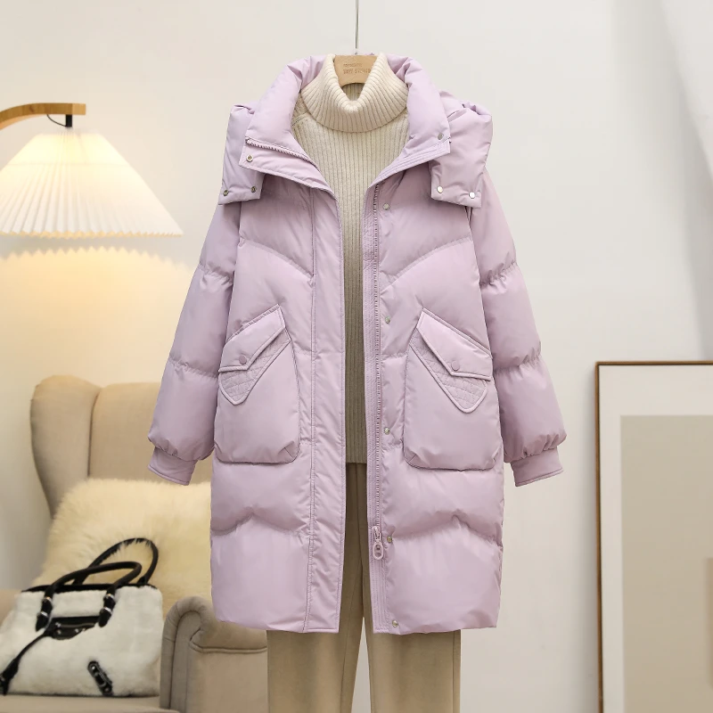 2025冬季棉衣女大码中长款新款棉服棉袄外套加厚防风保暖棉服外套