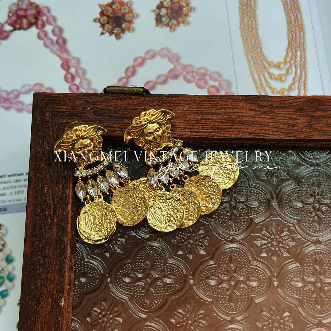 铜合金耳饰 5181081【自由的风】中古风百搭精致扫肩款耳饰