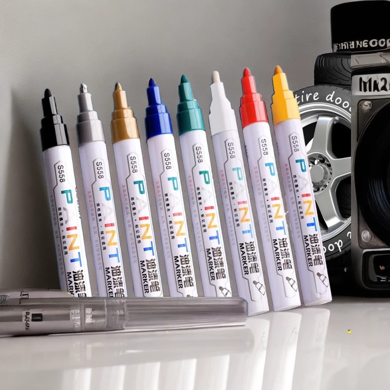 彩色油漆笔不掉色工业标记记号笔防水防油大头速干不褪色签到涂鸦