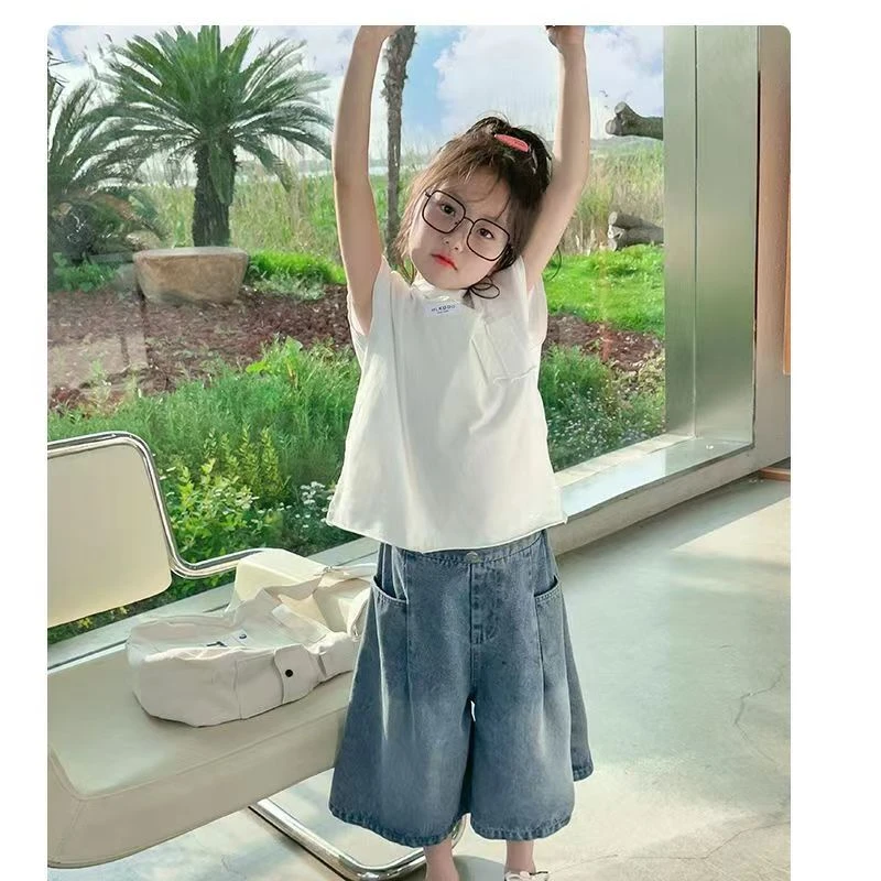 2024夏季新款儿童宽松韩版T恤短袖休闲时髦洋气百搭上衣