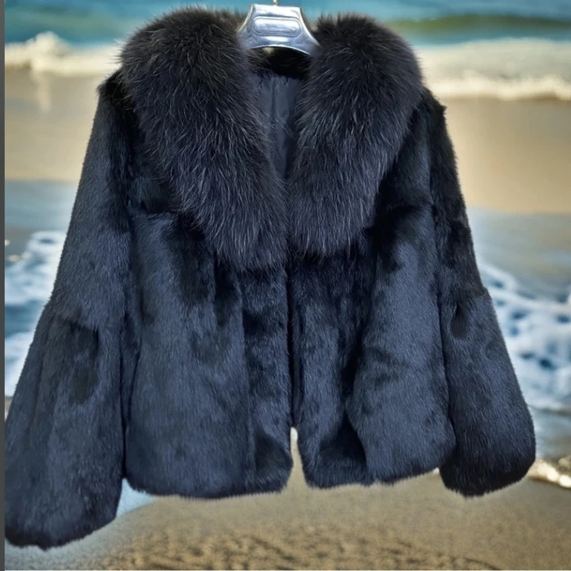 百搭时尚短外套毛领女装秋冬保暖冬季气质韩版加厚