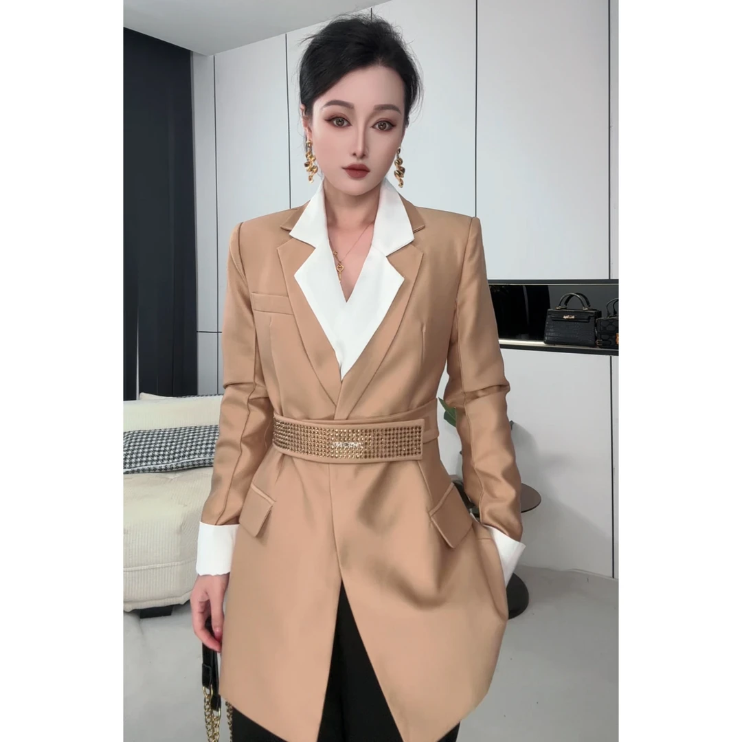 【老板娘高定】春装定制款欧货西装外套时尚潮流显瘦显腿长2361