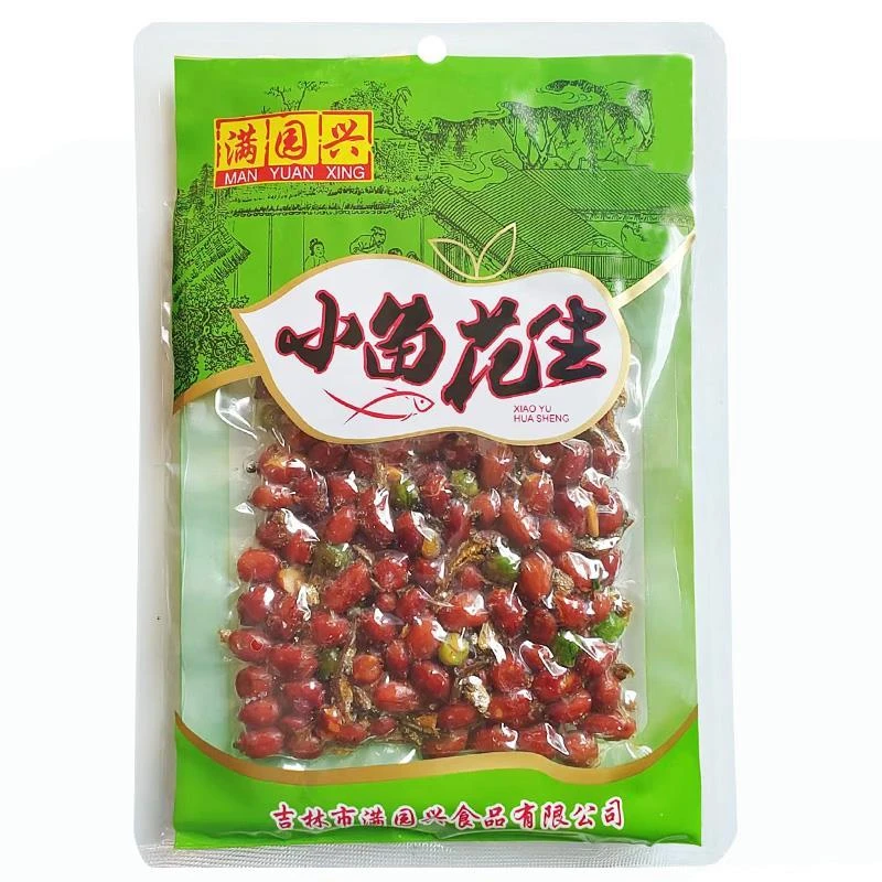 满园兴小鱼花生延边朝族小菜麻辣花生下酒菜零食袋笋1g
