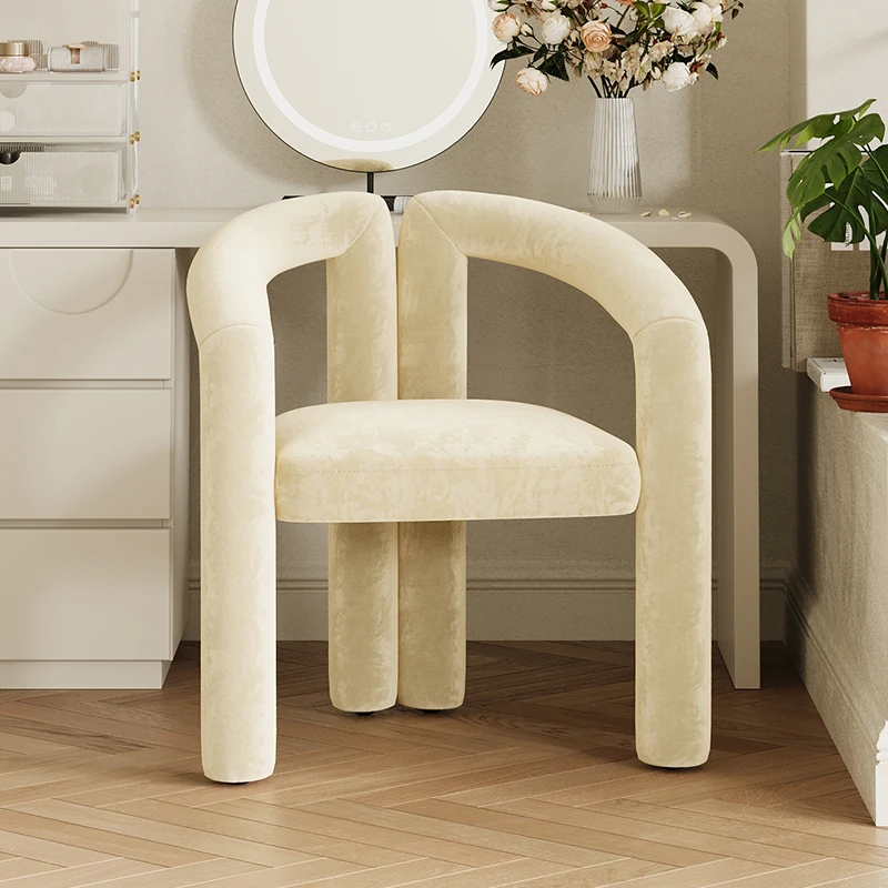 网红梳妆椅卧室设计感靠背简约精致化妆椅子高颜值化妆凳专用凳子