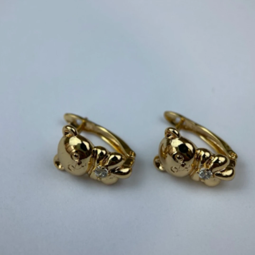 倾林 铜合金锆石耳饰 可爱动物时尚耳环气质轻奢百搭精致个性