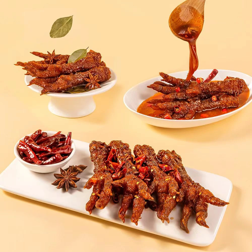 q旺家福虎皮凤爪鸡爪卤香开袋即食办公室休闲零食香辣卤味独立包