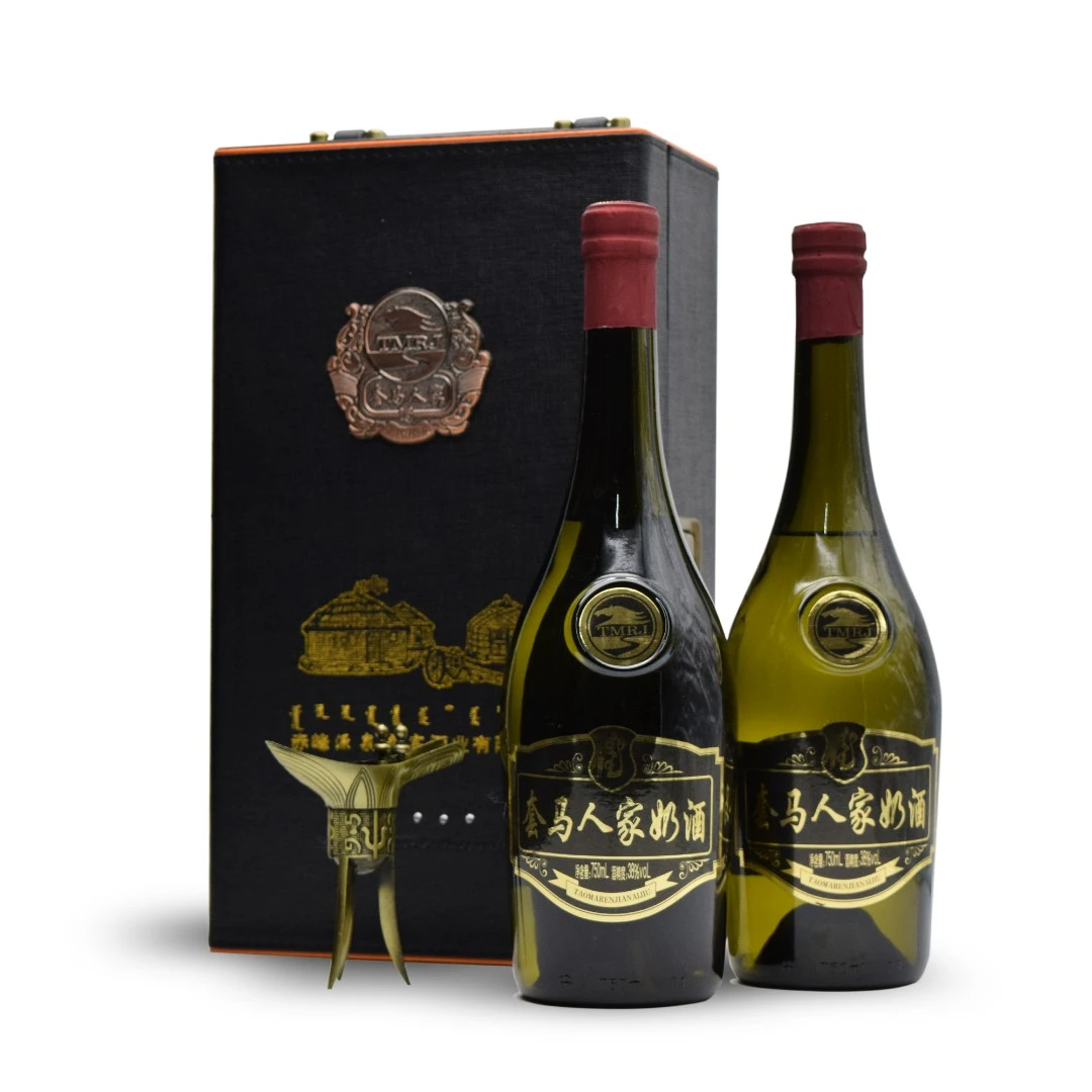 套马人家奶酒750ml双瓶38度内蒙特色天然原料酿造精美传统礼盒装