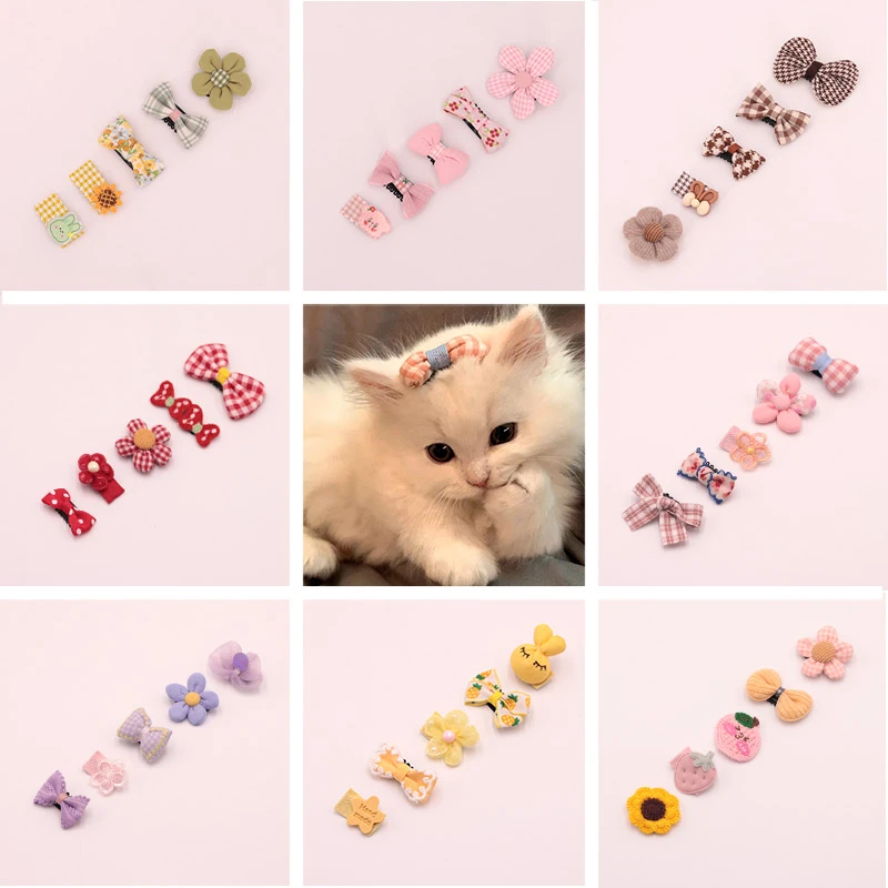 「超萌好物」猫咪专用小发夹宠物小发卡布偶猫发饰小狗迷你bb夹头花