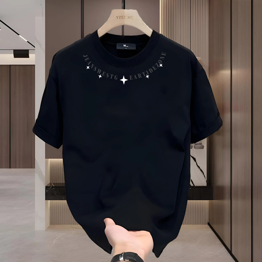 【高品质男装】纯棉夏季韩版ins潮流宽松短袖t恤男士圆领小众上衣潮