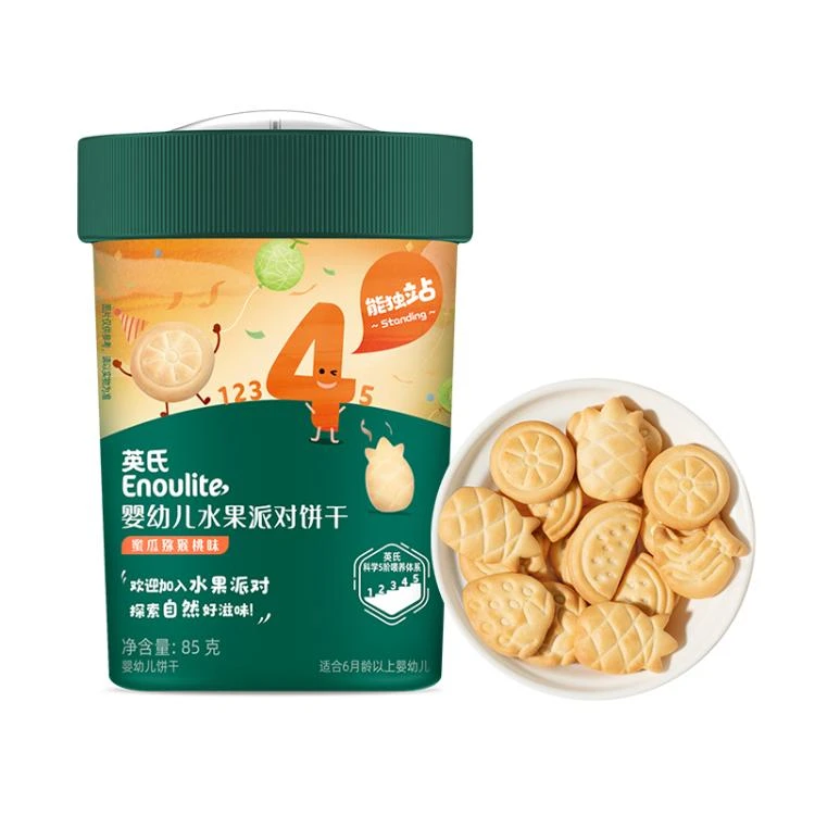 英氏婴幼儿水果派对饼干（蜜瓜猕猴桃味）85g