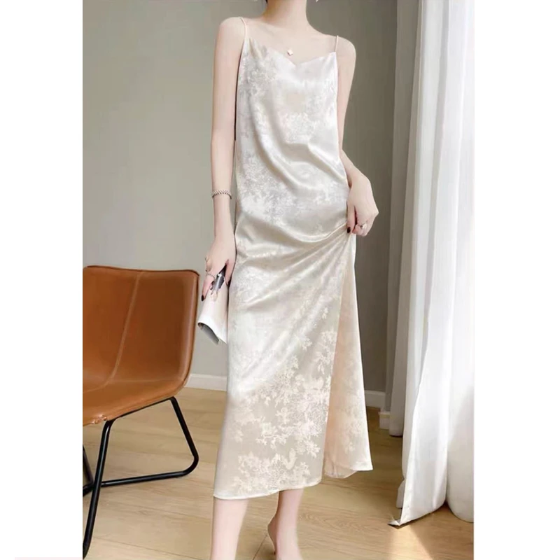 吊带连衣裙气质高级感新中式长裙夏季轻奢中国风优雅设计感裙子女