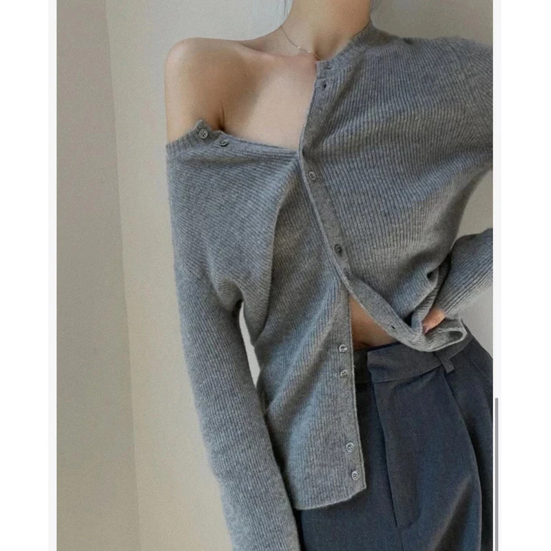 羊毛开衫女长袖显瘦针织衫短款时尚外套气质上衣打底宽松洋气毛衣