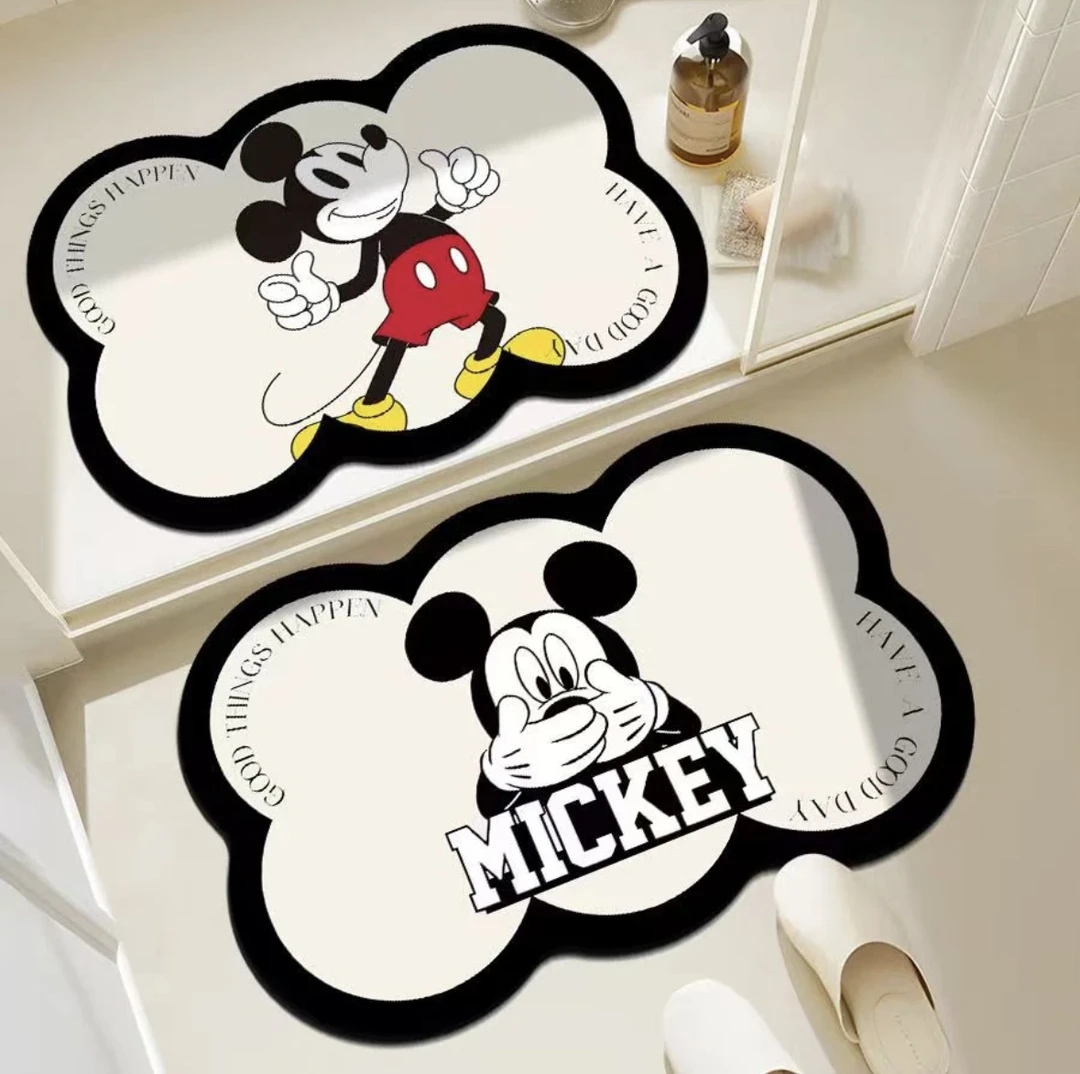 【两块装】40*60cm 米奇硅藻泥吸水垫浴室卫生间速干脚垫台面地垫