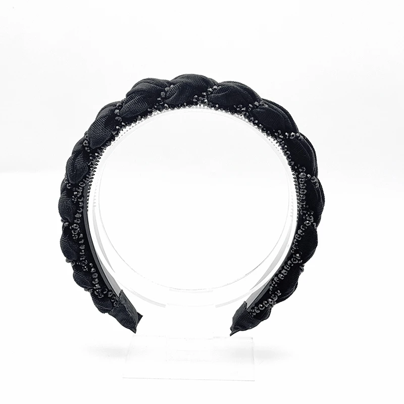 【雨落 】韩版网红时尚气质黑色百搭宽边发箍复古简约小众头饰