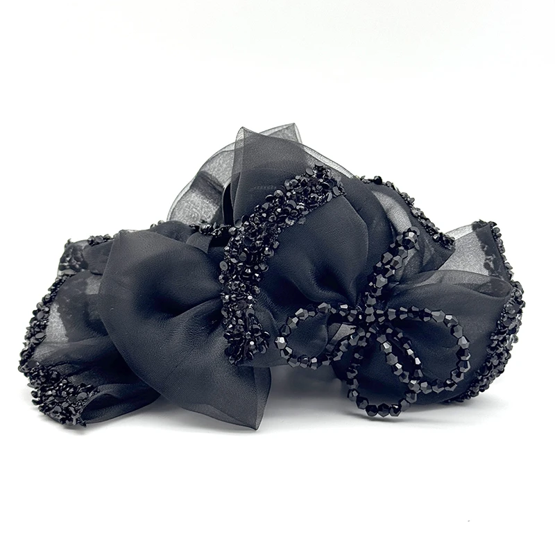 【倾城 】法式黑色轻奢气质百搭抓夹网红简约优雅低调鲨鱼夹