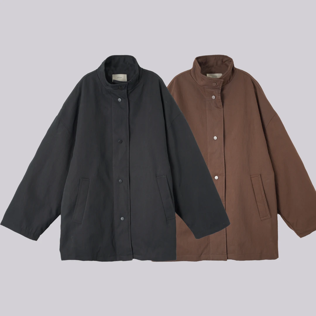 Wke 袖口格子工装羽外套