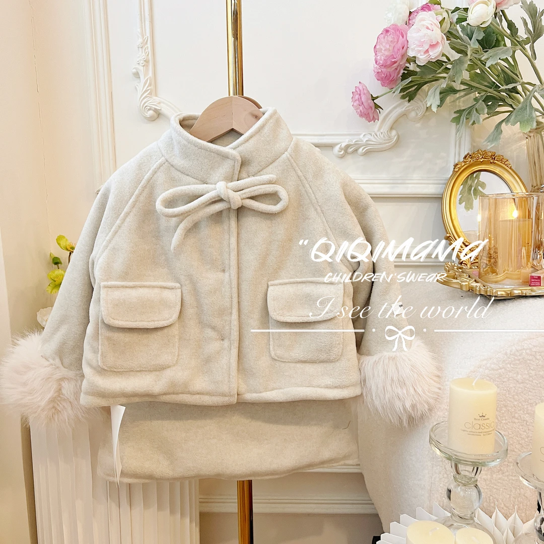 【Qi奇妈】女童马甲夏季新款时尚洋气无袖上衣裤子气质两件套ADD001