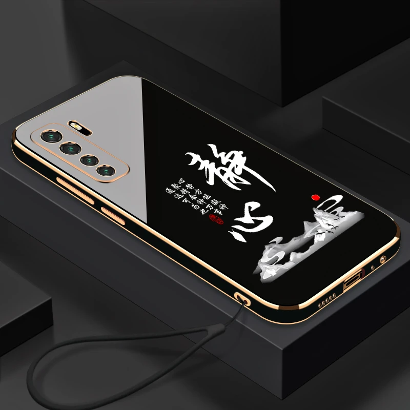 电镀静心适用于华为Nova7SE手机壳全包防摔硅胶软壳【送挂绳】