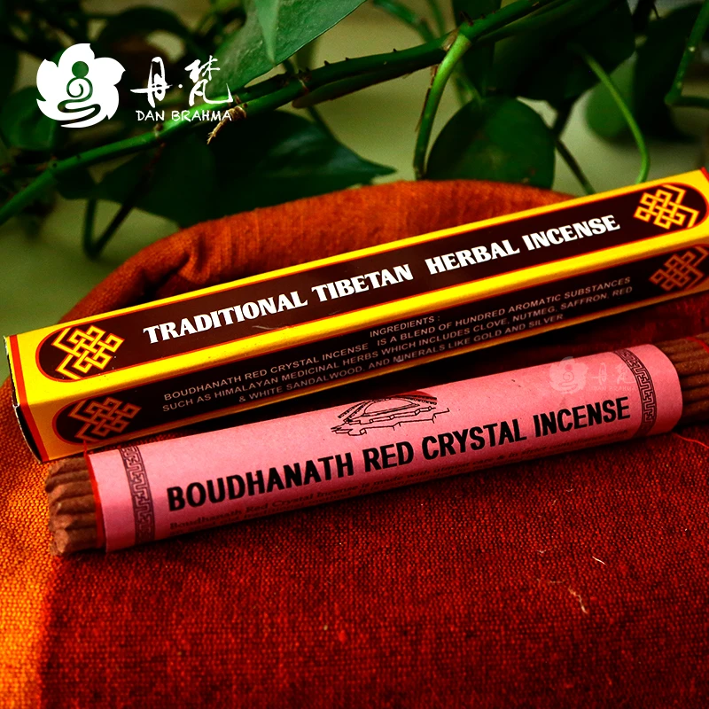 尼泊尔纯手工红水晶藏香红宝石藏香规格纯植物香薰30支线香正宗