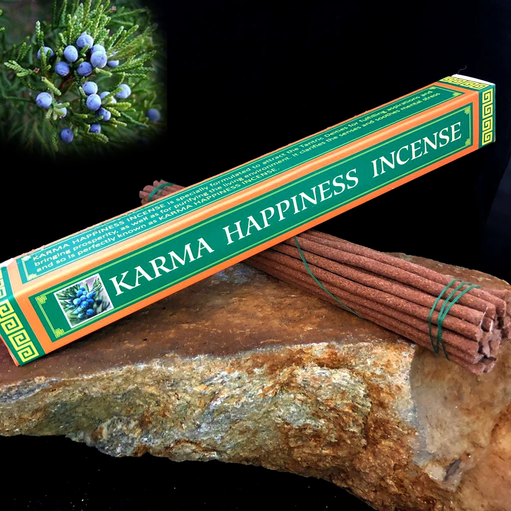 不丹皇室幸福藏香KARMA HAPPYNESS INCENSE手工粗线香1盒正品珍品