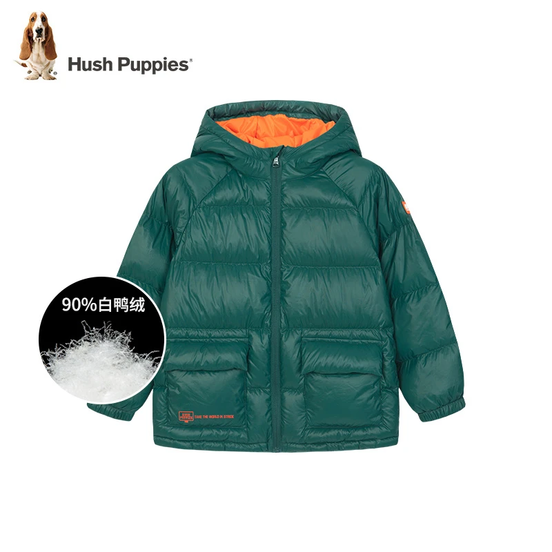 暇步士童装冬季保暖连帽洋气轻薄纯色羽绒服外套HPPDND32CR538