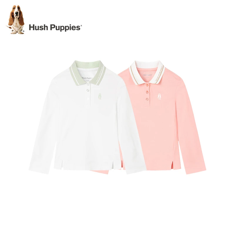 暇步士童装春季女童甜美气质休闲亲肤舒适长袖POLO衫