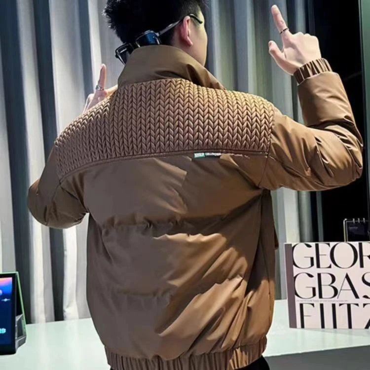 79高级感时尚棉服韩版棉衣短款休闲百搭潮流加厚保暖立领冬季