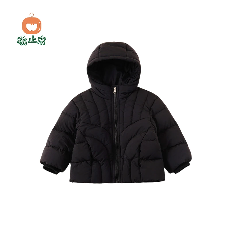 橘止皮【现货】儿童外套冬季新款女童90白鸭绒连帽羽绒服DW248252