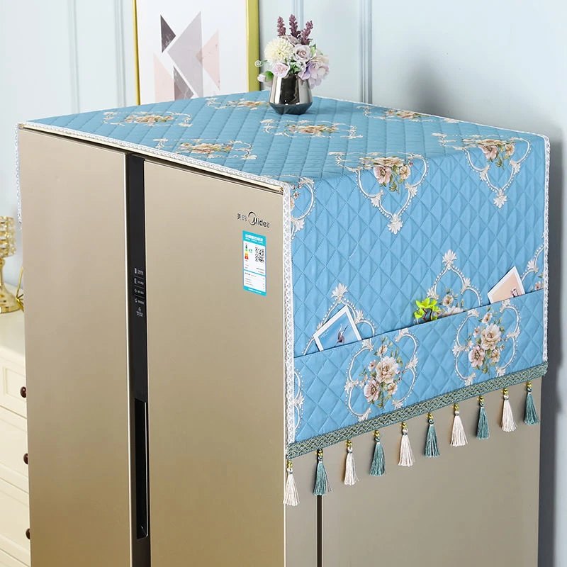 新式冰箱盖布顶防尘罩双开门单开门保护盖巾套帘巾罩防尘布可水洗