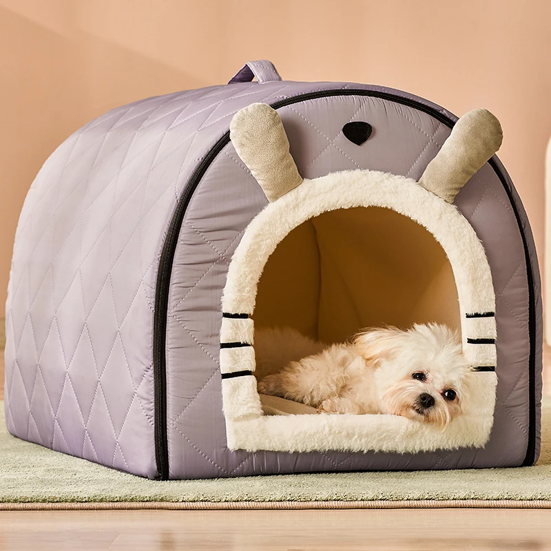 四季通用狗窝猫窝可拆洗中小型犬封闭式冬季保暖猫窝冬款加厚保暖