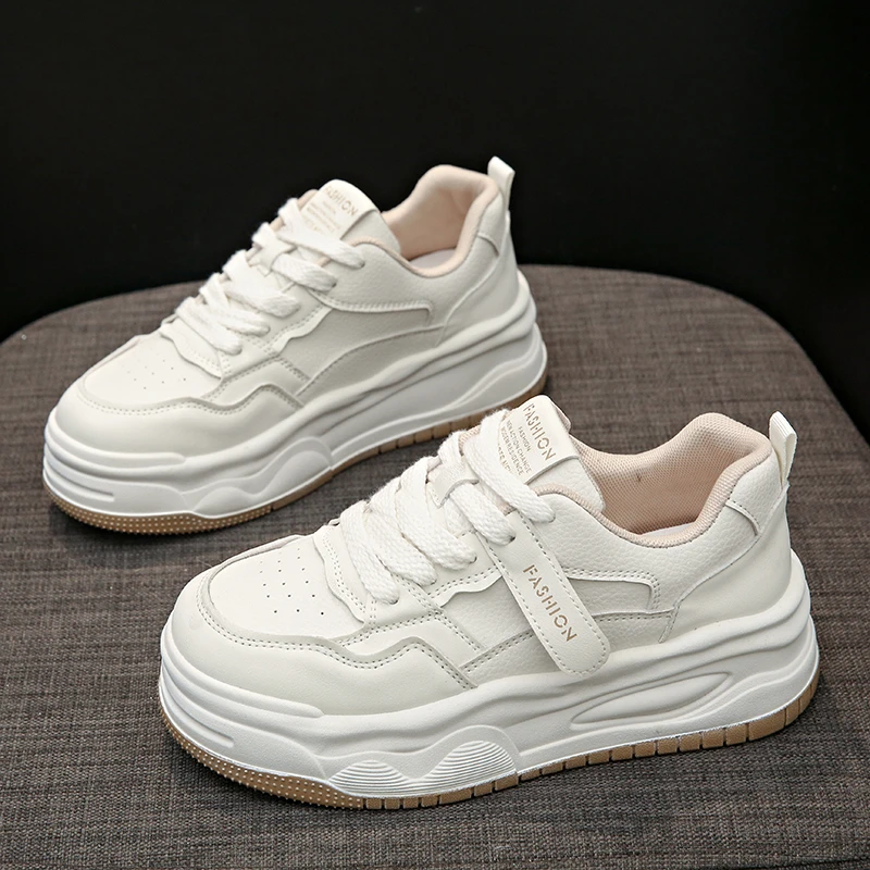 2025春季新款厚底小白鞋女黑白熊猫鞋百搭休闲小个子板鞋运动鞋女