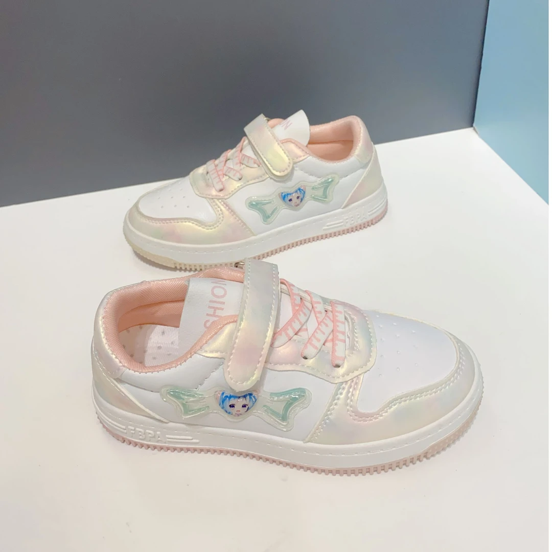 童鞋女童白板鞋儿童节秋冬时尚百搭鞋透气软底春秋季大童低帮板鞋